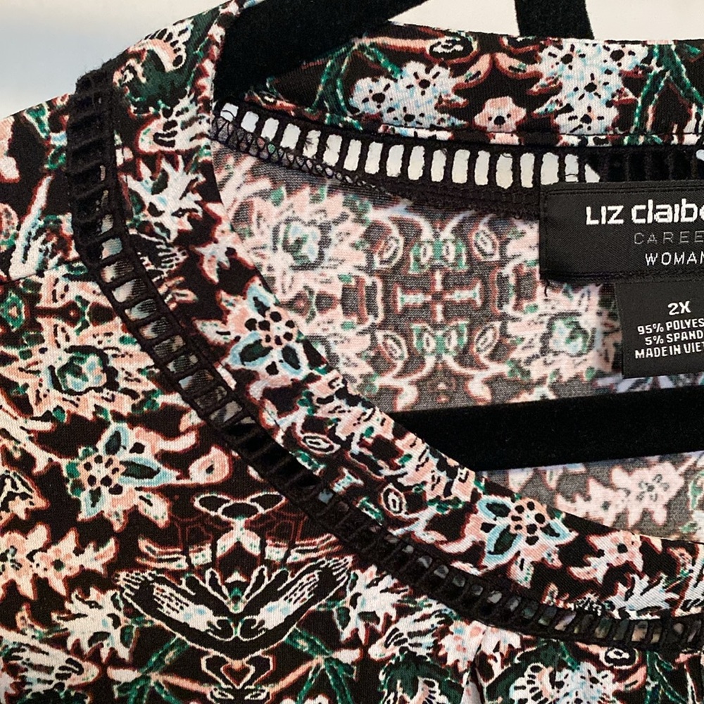 Liz Claiborne Floral Print Women's Top - Picture 3 of 9